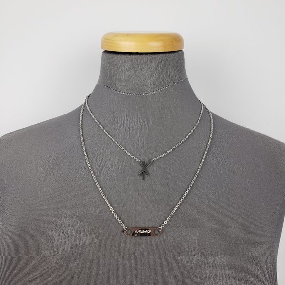 Silver Strength Layered Necklace